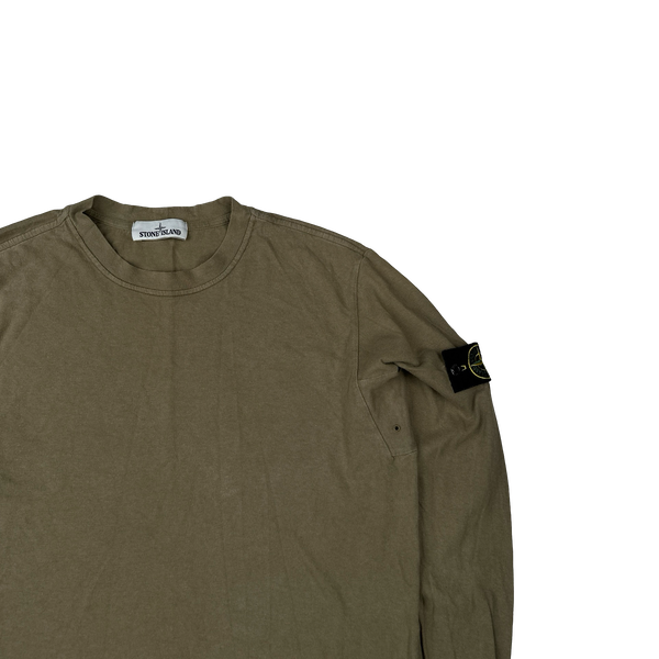 Stone Island 2017 Brown Longsleeve Cotton Top - XL