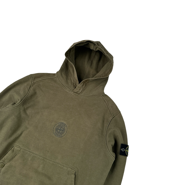 Stone Island Supreme 2017 Khaki Reflective Hoodie - Large