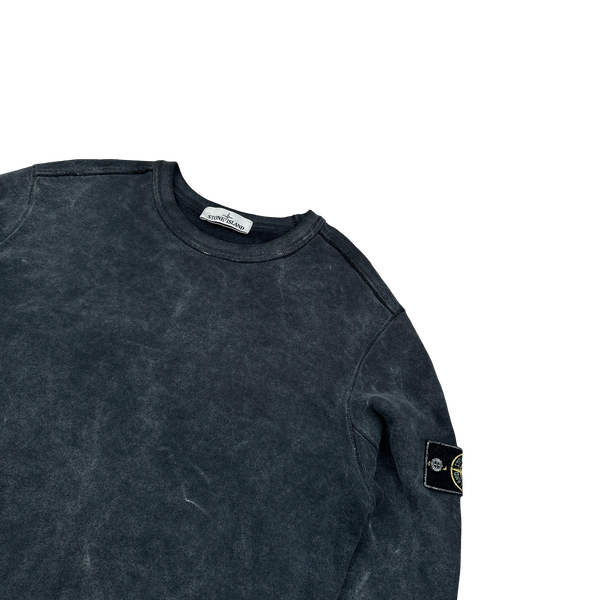 Stone Island 2018 Black Frost Crewneck Sweatshirt - Large