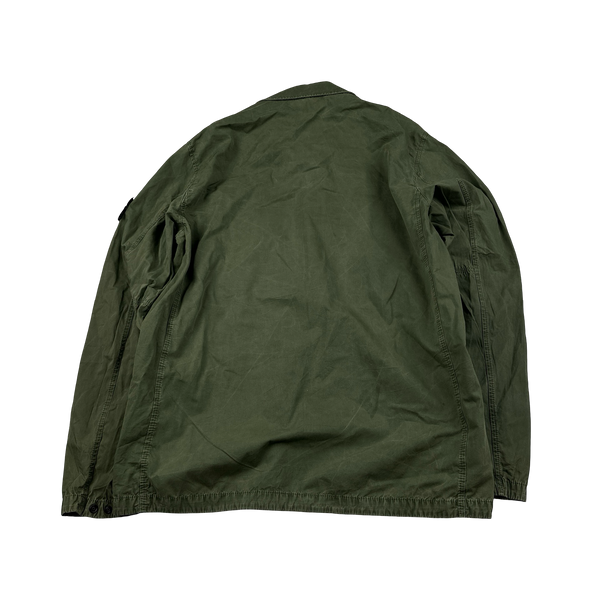 Stone Island 2021 Green Cotton Double Pocket Overshirt - XL