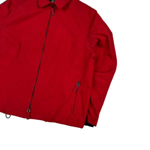 Prada Red Goretex Tab Zipped Parka Jacket - Small