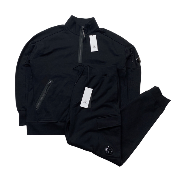 CP Company Black Cotton Tracksuit Set - XXL