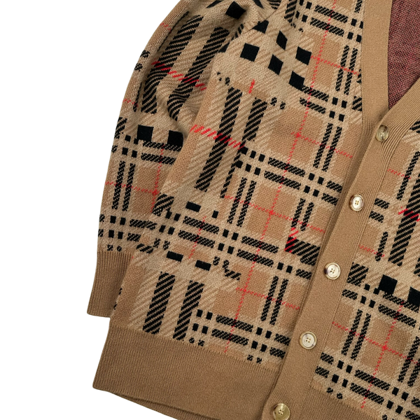 Burberry Nova Check Cashmere Cardigan Jumper - Small