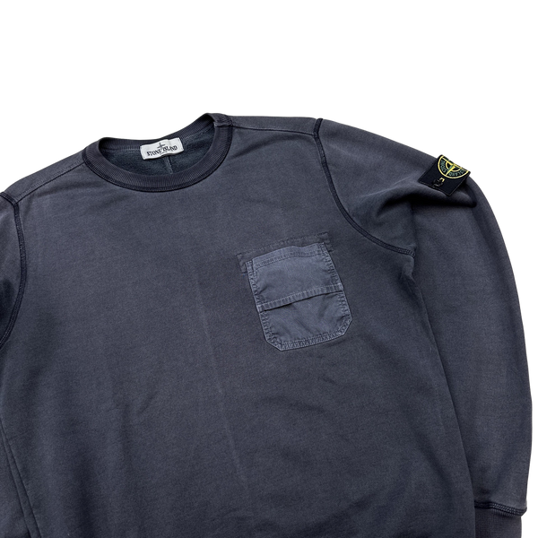 Stone Island 2013 Grey Contrast Seam Crewneck - Medium