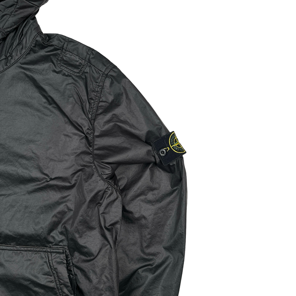 Stone Island 2018 Black Lamy Flock Hooded Jacket - XL