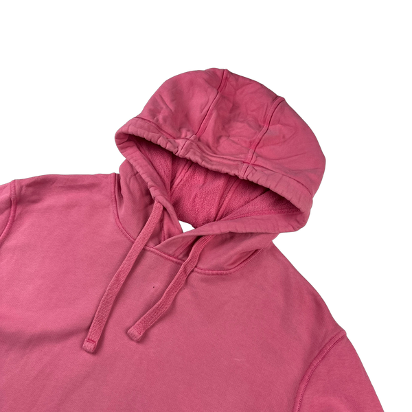 Stone Island 2020 Bubblegum Pink Cotton Pullover Hoodie- Large