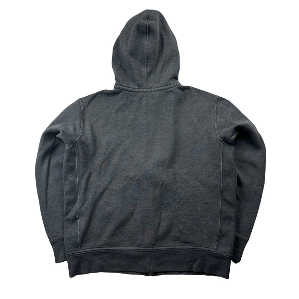 Ralph Lauren Dark Grey Thick Cotton Zipped Hoodie - Large