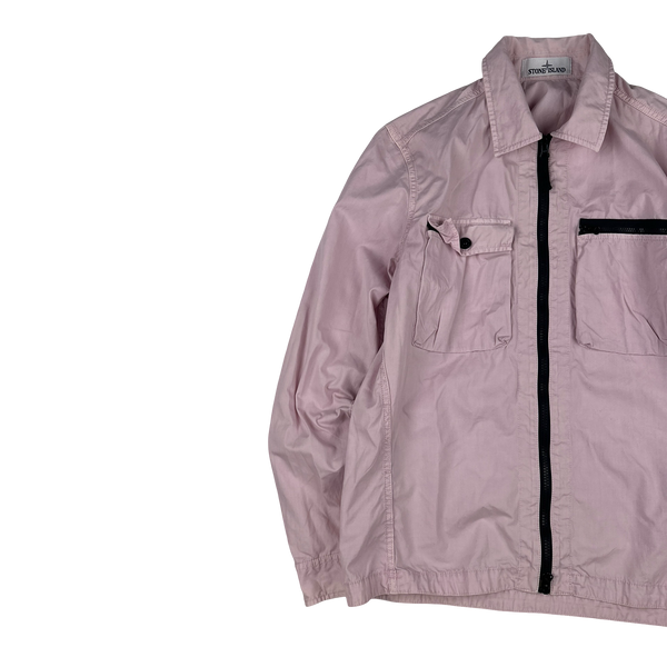 Stone Island 2017 Pink Garment Dyed Overshirt - Small