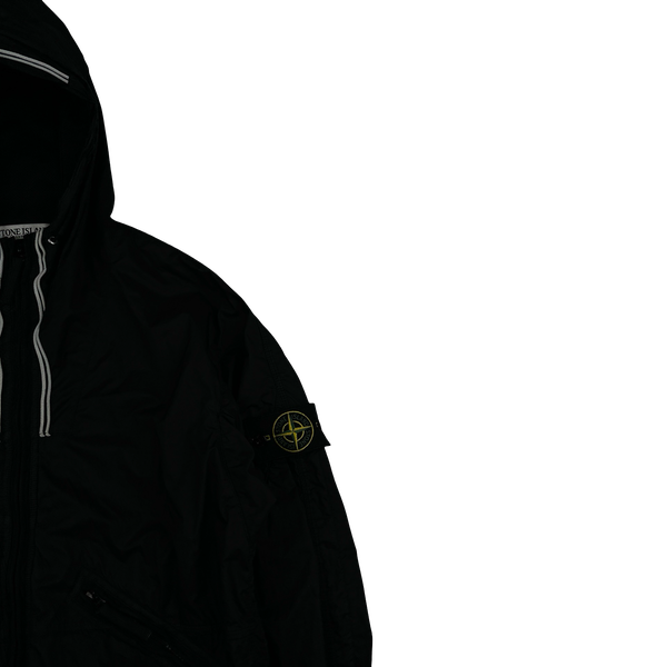 Stone Island 2011 Black Membrana TC Hooded Rain Jacket - Medium