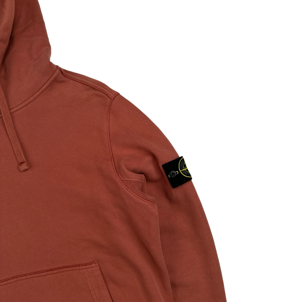 Stone Island Terracotta Cotton Pullover Hoodie - XL