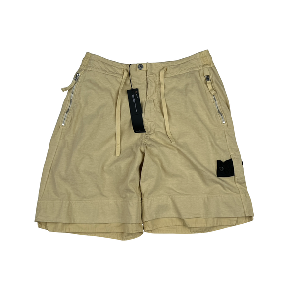 Stone Island Shadow Project Beige Cotton Shorts - Small