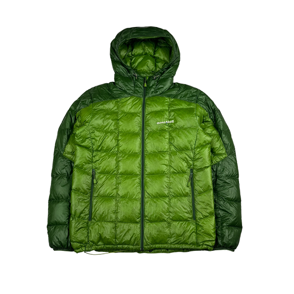 Montbell Green Lightweight Down Filled Ripstop Puffer Jacket - Medium