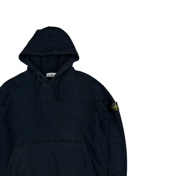 Stone Island Black Cotton Pullover Hoodie - XL