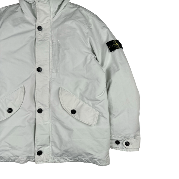 Stone Island 2022 White David TC Down Puffer Jacket - XXL