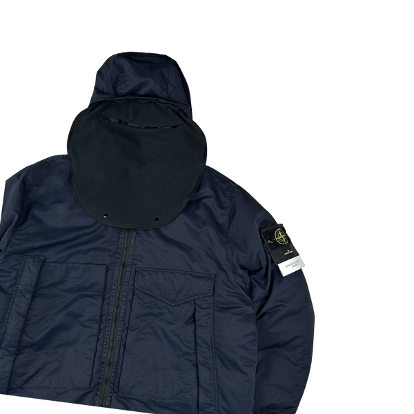 Stone Island 2022 Navy Opaque Nylon Twill Down-TC Bally Puffer Jacket - XXL