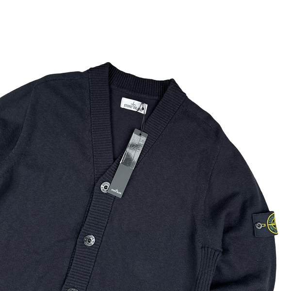 Stone Island 2022 Black Knitted Buttoned Cardigan Jumper - Large