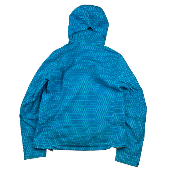 CP Company 3D Blue Air Net Zipped Hooded Jacket - Large