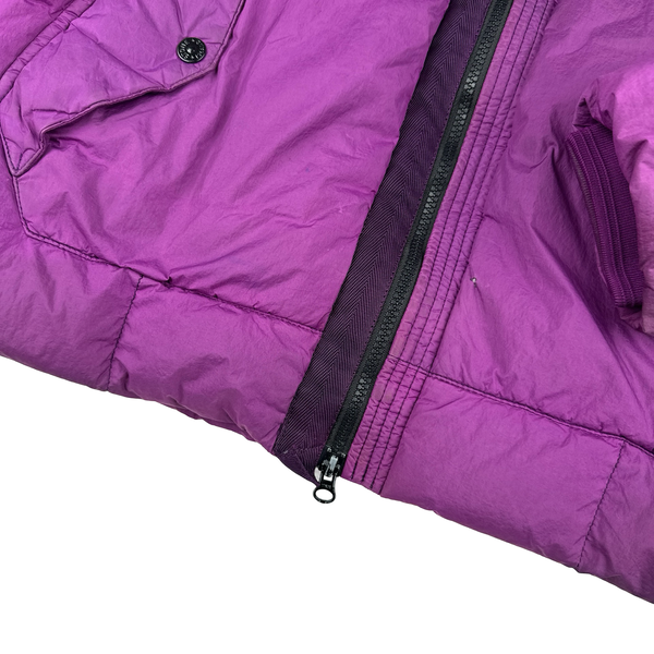 Stone Island 2018 Fuchia Down Filled Crinkle Puffer Jacket - Medium