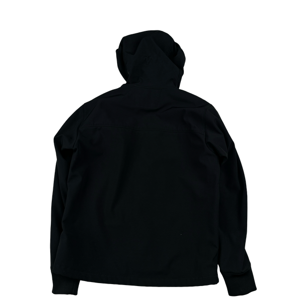 CP Company Black Fleece Lined Soft Shell Goggle Jacket - XL