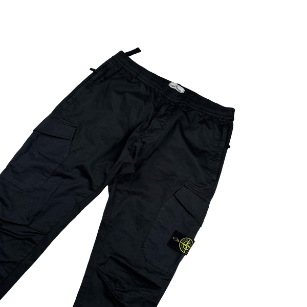 Stone Island 2020 Re T Black Cargo Trousers - 38"