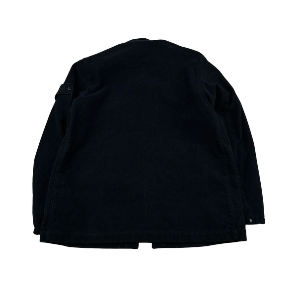 Stone Island 2021 Navy Cotton Nylon Moleskin TC Ghost Jacket - Large
