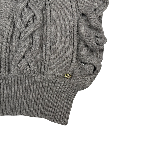 Gucci Women's Grey Roll Neck Alpaca Wool Knit Pullover Jumper  - Small