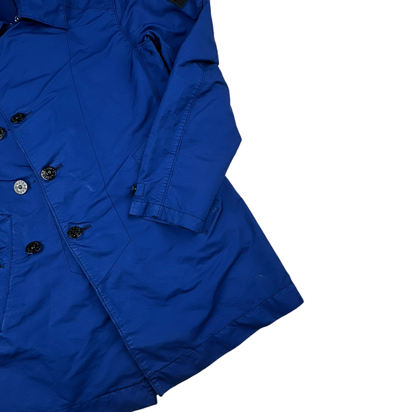 Stone Island Blue David TC Lined Trench Coat - Small