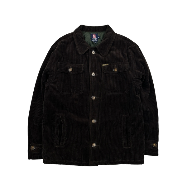 Ralph Lauren Chaps 90's Brown Corduroy Quilted Lined Jacket - Medium
