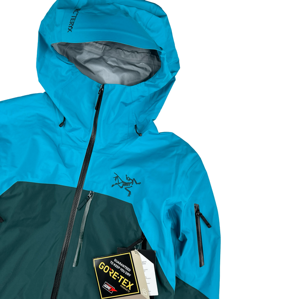 Arcteryx Rush Blue Colour Block Gore Tex Pro Waterproof Shell Jacket - Medium