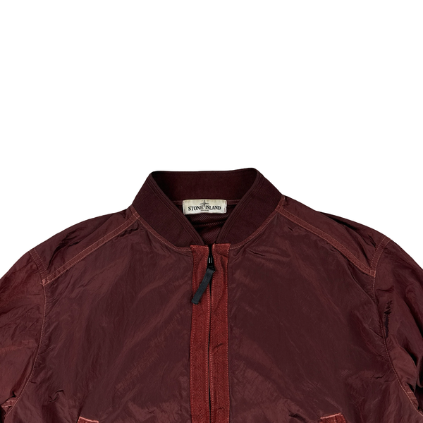Stone Island 2013 Red Nylon Metal Bomber Jacket - Large