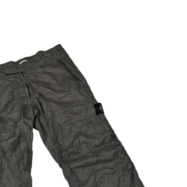 Stone Island 2007 Khaki Cotton Baggy Cargo Trousers - 34"
