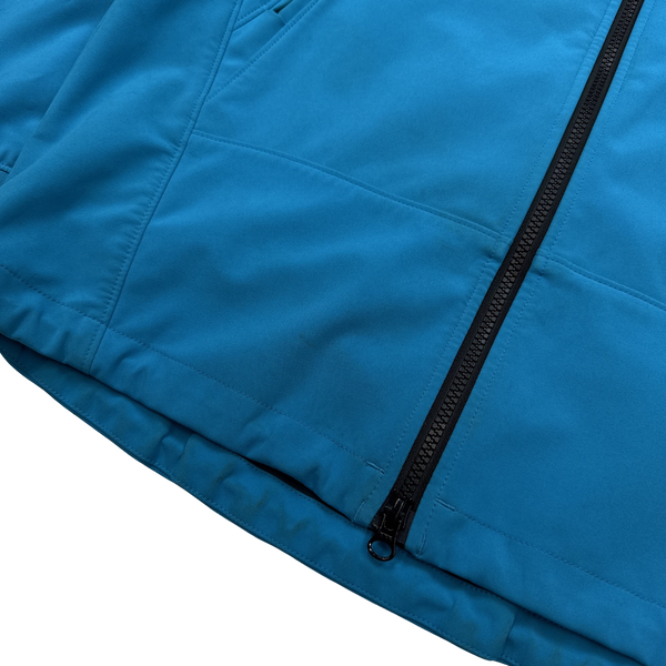 CP Company Blue Soft Shell R Goggle Jacket - Large