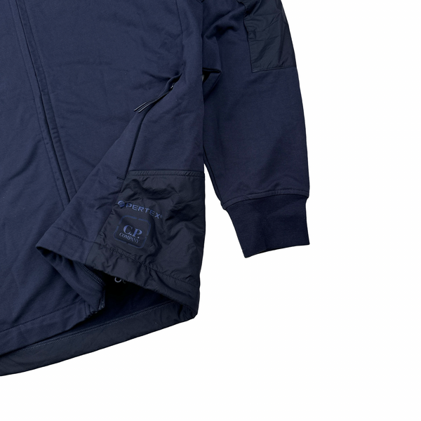 CP Company Navy Pertex Metropolis Zip Up Hoodie - Large