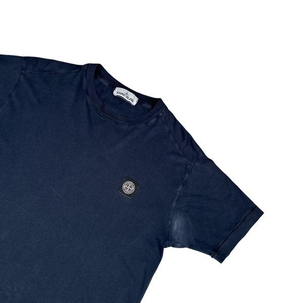 Stone Island 2017 Navy Cotton T Shirt - Medium
