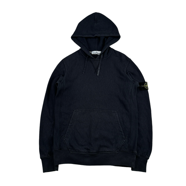 Stone Island 2017 Black Cotton Hoodie - Medium