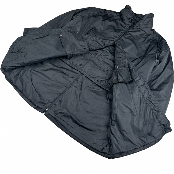 Prada Black Nylon Tab Padded Long Jacket - 3XL