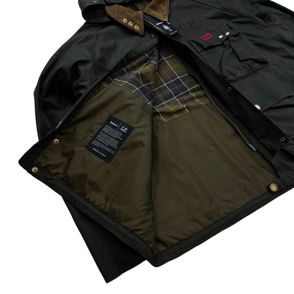 CP Company x Barbour Brown Multi Pocket 500 Mille Waxed Jacket - Large, XL & XXL