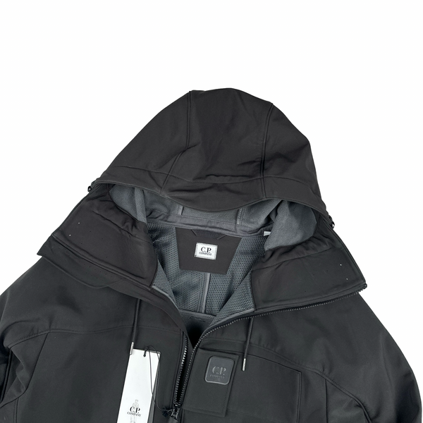 CP Company Black Soft Shell Metropolis Hooded Jacket - XL