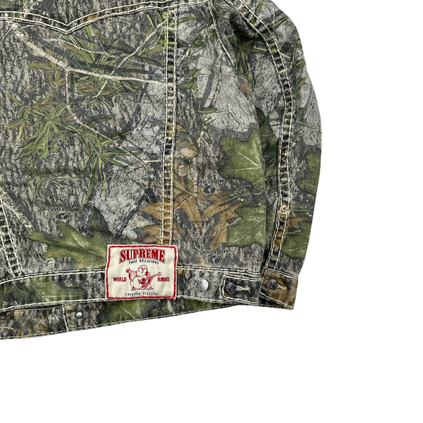 Supreme X True Religion Real Tree Camo Contrast Stitch Denim Jacket - Large