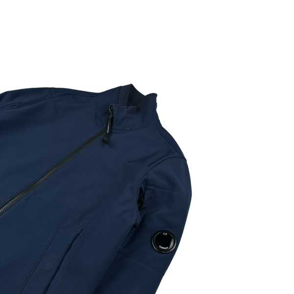 CP Company Blue Fleece Lined Lens Viewer Bomber - Large