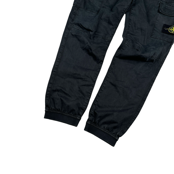 Stone Island 2021 Black RE T Cargo Trousers - 34”