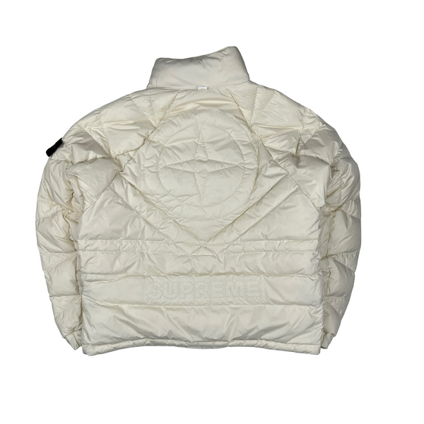 Stone Island x Supreme 2023 Tela Logo Reversible Down Puffer Jacket - Small