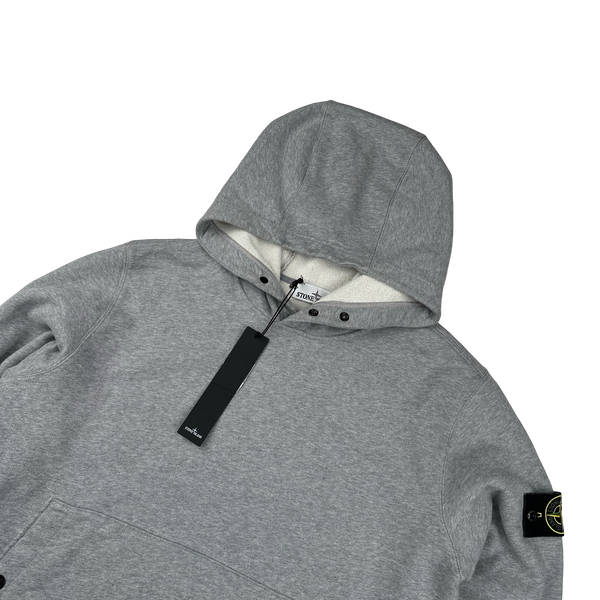 Stone Island 2023 Grey Pullover Hoodie - Large