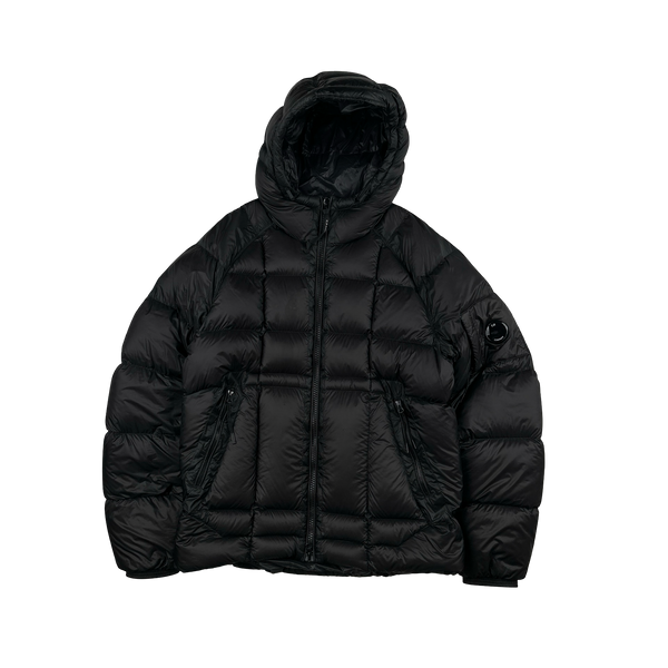 CP Company Black Down Filled DD Shell Lens Viewer Puffer Jacket - Large