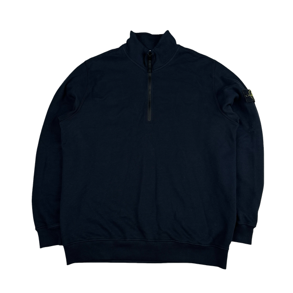Stone Island 2023 Navy Quarter Zip Jumper - XXL