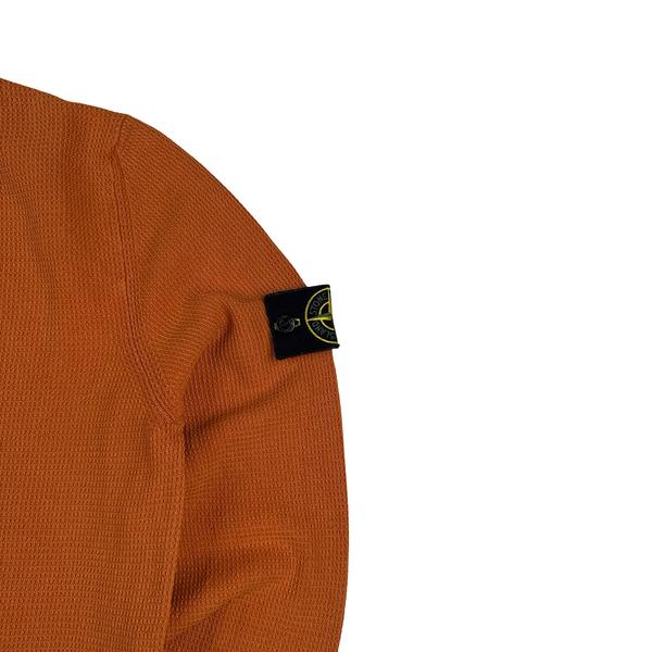 Stone Island Orange Fine Knit Crewneck Jumper - XL