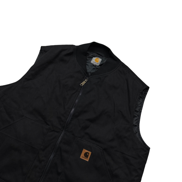 Carhartt Black Reworked Quilted Gilet - Large