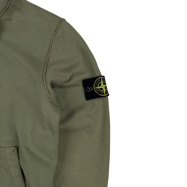 Stone Island 2020 Green Cotton Pullover Hoodie - Small