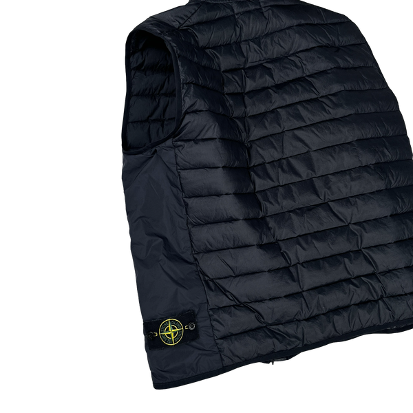Stone Island Navy Loom Woven Down Chambers Nylon-TC Gilet - XXL