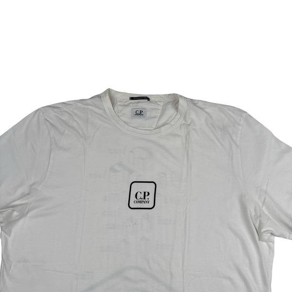CP Company Graphic Spellout White T Shirt - XL